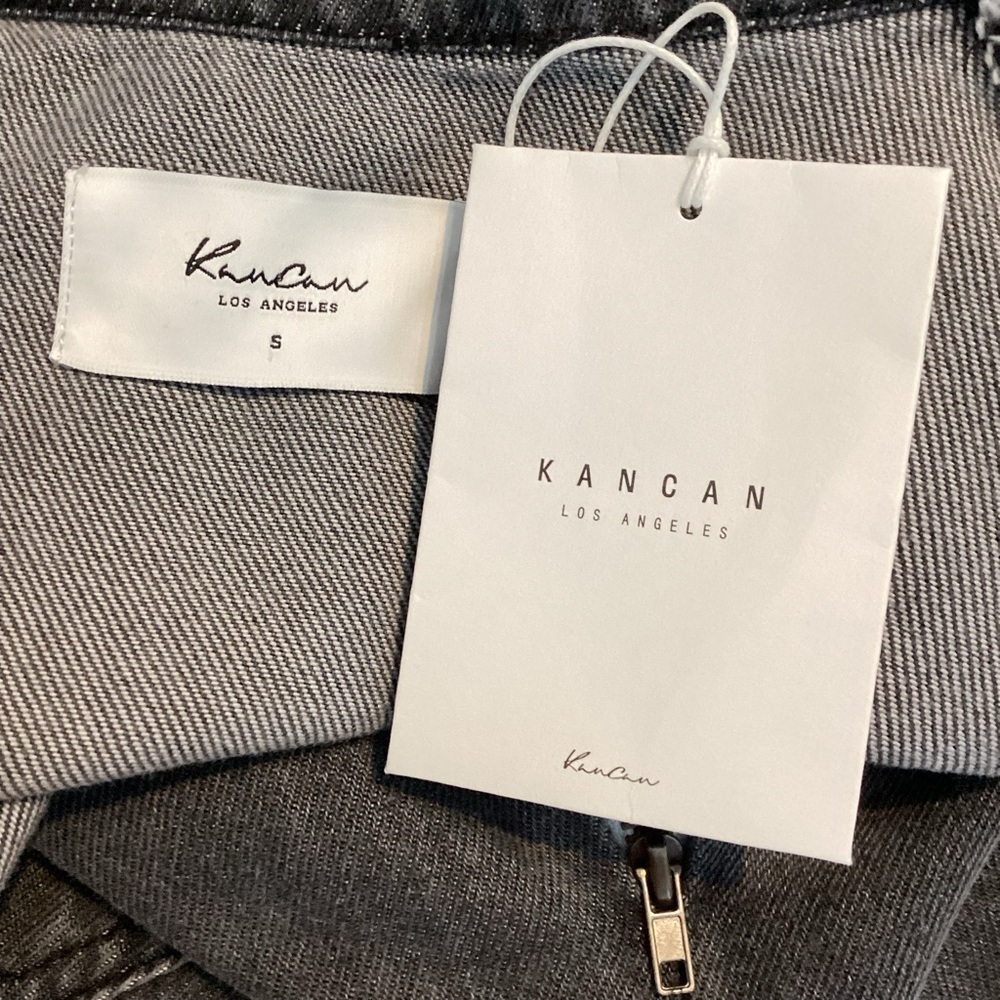 KanCan Victoria Gray Denim Utility Romper Size S - Picture 6 of 7